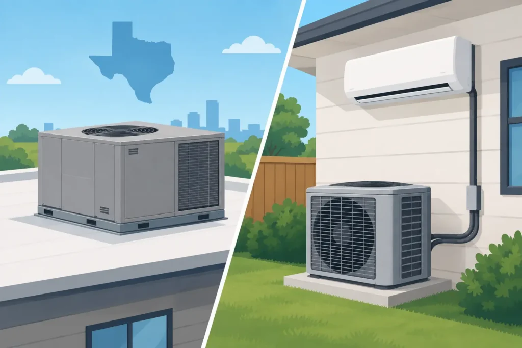 Package Unit Versus Split System for Texas Homes